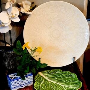 Vintage Decorative Plate Chinoiserie 19th Century Ming Dynasty Ivory